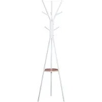 HOMCOM HOMdotCOM Kapstok 8 haken wit 180 cm