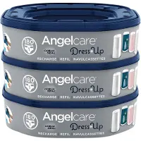 AngelCare Navulling Luieremmer Baby - Achthoekige Navulcassettes - Voor Dress Up - 3 Stuks