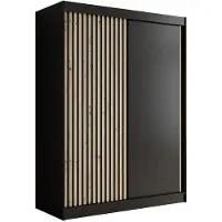 Meubella Kledingkast mat Zwart 150x62x200 Garderobekast