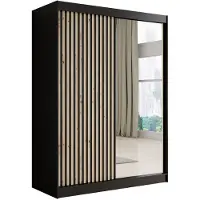 Meubella Kledingkast mat Zwart 150x62x200 Garderobekast