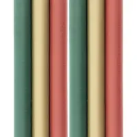 Benza Cadeaupapier - inpakpapier kerstpapier kraft - 2 meter x 70 cm - 6 rollen