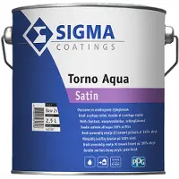 Sigma Torno Aqua Satin | Zijdeglans Lakverf Binnen & Buiten 2,5 LTR - Wit