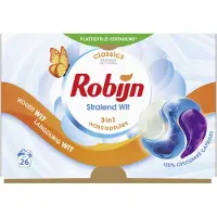 Robijn 3-in-1 Wascapsules Stralend Wit (26 wasbeurten)