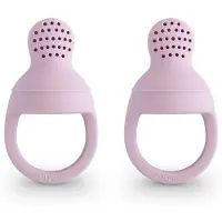 Mushie Fruitspeen set van 2 Zacht Lila