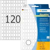 Herma 10600 Verwijderbare multipurpose-etiketten 8 x 12 mm, wit, om met de hand te beschrijv - 2 stuks