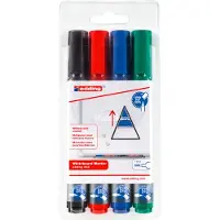 Edding witbordstiften e-363 etui van 4 stuks in geassorteerde kleuren