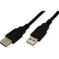 Roline USB-A naar USB-A kabel - USB2.0 - UL gecertificeerd - tot 2A / zwart - 1,8 meter