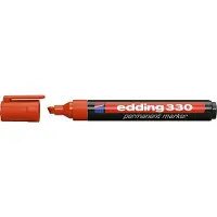 Edding Permanent marker 330, met wigvormige punt, 1-5 mm, 10 stuks, rood