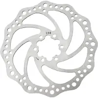 M-Wave Remschijf 160 mm 6 gaats RVS zilver