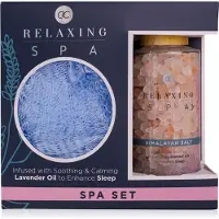 Accentra Wellness-Set RELAXING SPA in Geschenkbox, inkl. 120g Himalaya-Badesalz, 20g Netzschwamm, angereicher