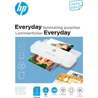 HP 9158 Everyday Lamineerfolies Starter Set - Lamineerhoezen voor Warm Lamineren - DIN A4, DIN A5, DIN A6, visitekaartjes - Transparant - 80 Micron - 100 Stuks