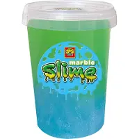 SES Creative - Marble slime - Groen en blauwe slijm - Goed uitwasbaar – Kant en klare slijm om mee te spelen en ontdekken - Glutenvrij