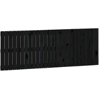 vidaXL Wandhoofdbord 166x3x60 cm massief grenenhout zwart