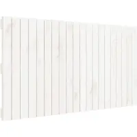vidaXL Wandhoofdbord 127,5x3x60 cm massief grenenhout wit