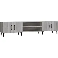 vidaXL Tv-meubel 180x31,5x40 cm bewerkt hout grijs sonoma eikenkleurig