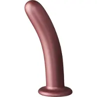 Shots - Ouch! OU821ROS - Smooth G-Spot Dildo - 7'' / 17 cm - Rose Gold