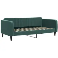 vidaXL Slaapbank 90x200 cm fluweel donkergroen