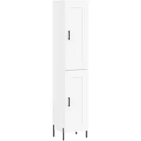 vidaXL Hoge kast 34,5x34x180 cm bewerkt hout wit
