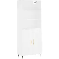 vidaXL Hoge kast 69,5x34x180 cm bewerkt hout wit