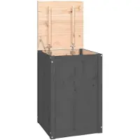 vidaXL Wasmand 44x44x66 cm massief grenenhout grijs