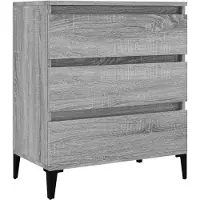 vidaXL Dressoir 60x35x70 cm bewerkt hout grijs sonoma eikenkleurig