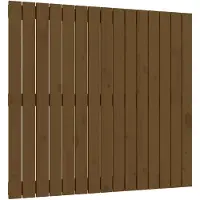 vidaXL Wandhoofdbord 95,5x3x90 cm massief grenenhout honingbruin