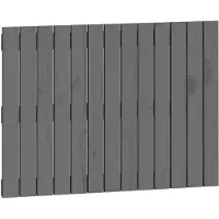 vidaXL Wandhoofdbord 82,5x3x60 cm massief grenenhout grijs