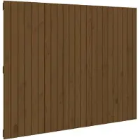 vidaXL Wandhoofdbord 146,5x3x110 cm massief grenenhout honingbruin