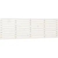 vidaXL Hoofdbord wandmontage 166x3x63 cm massief grenenhout wit