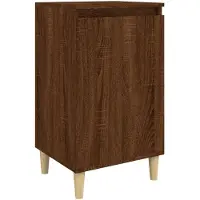 vidaXL Nachtkastje 40x35x70 cm bewerkt hout bruin eikenkleur