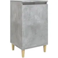 vidaXL Nachtkastje 40x35x70 cm bewerkt hout betongrijs