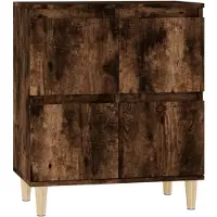 vidaXL Dressoir 60x35x70 cm bewerkt hout gerookt eikenkleurig