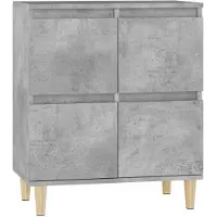 vidaXL Dressoir 60x35x70 cm bewerkt hout betongrijs