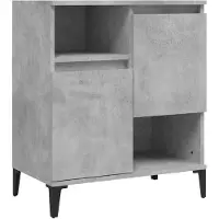 vidaXL Dressoir 60x35x70 cm bewerkt hout betongrijs