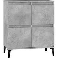 vidaXL Dressoir 60x35x70 cm bewerkt hout betongrijs