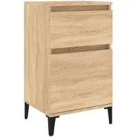 vidaXL Nachtkastje 40x35x70 cm sonoma eikenkleurig