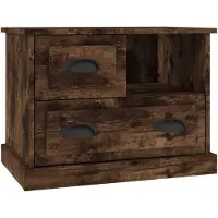 vidaXL Nachtkastje 60x39x45 cm gerookt eikenkleurig