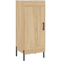 vidaXL Dressoir 34,5x34x90 cm bewerkt hout sonoma eiken