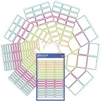 Avery Zweckform AVERY Schooletiketten Klevend Kleurenassortiment 130 x 183 mm