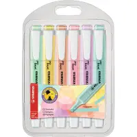 Stabilo swing cool Pastel - Markeerstift - Perfect Voor Onderweg - 5 x Etui Met 6 Kleuren
