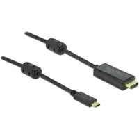 DeLOCK 85972 USB-C-kabel USB / HDMI Aansluitkabel USB-C stekker, HDMI-A-stekker 5 m Zwart Vergulde steekcontacten, 4K UHD
