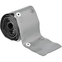 DeLOCK Cable protection sleeve with snap button fastener heat-resistant 2 m x 10 mm grey / black