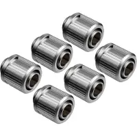 EK Water Blocks EK-Quantum Torque STC 10/13 - 6-pack, Satin Titanium, Aansluitingen voor waterkoeling, Zilver