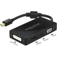 DeLOCK 62073 Mini-displayport Adapter Zwart 15 cm