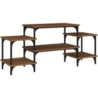 vidaXL Tv-meubel 117x35x52 cm bewerkt hout bruin eikenkleur