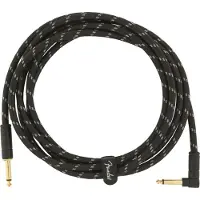 Fender DELUXE INSTRUMENT CABLE STRAIGHT/ANGLE 10' BLACK TWEED
