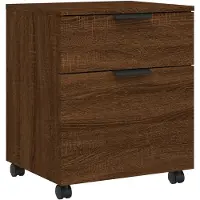 vidaXL Dossierkast verrijdbaar 45x38x54 cm bewerkt hout bruineiken