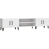 vidaXL Tv-meubel wit 180x31,5x40 cm bewerkt hout