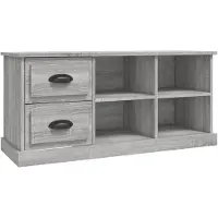 vidaXL Tv-meubel 102x35,5x47,5 cm bewerkt hout grijs sonoma eikenkleur