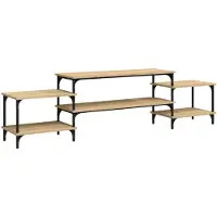 vidaXL Tv-meubel 197x35x52 cm bewerkt hout sonoma eikenkleurig
